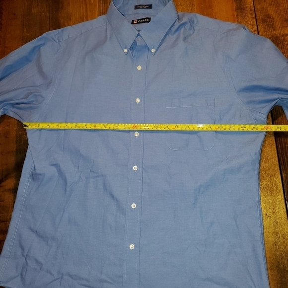 Light Blue Chaps Button-Down Dress Shirt - Large - Picture 11 of 12